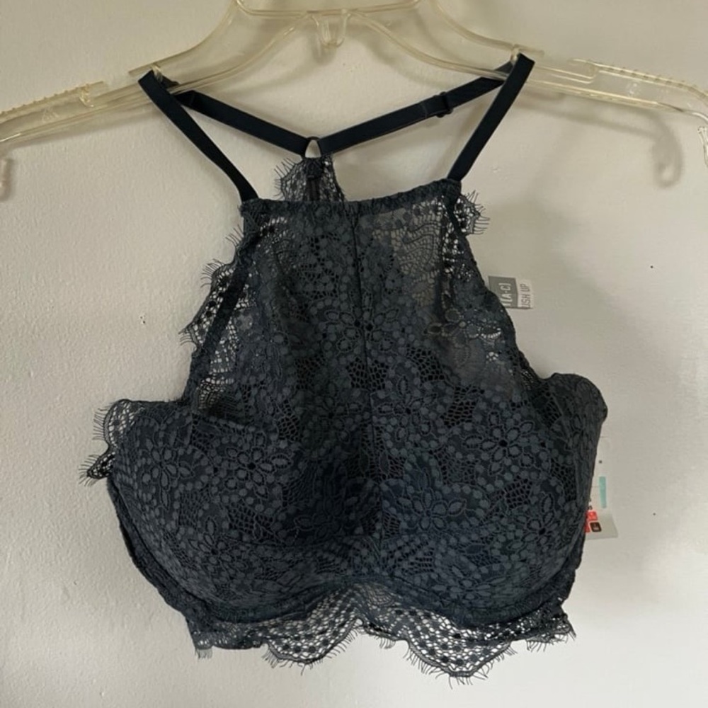 NWT VS PINK Floral Lace Push-Up Bralette sz M